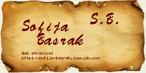 Sofija Basrak vizit kartica